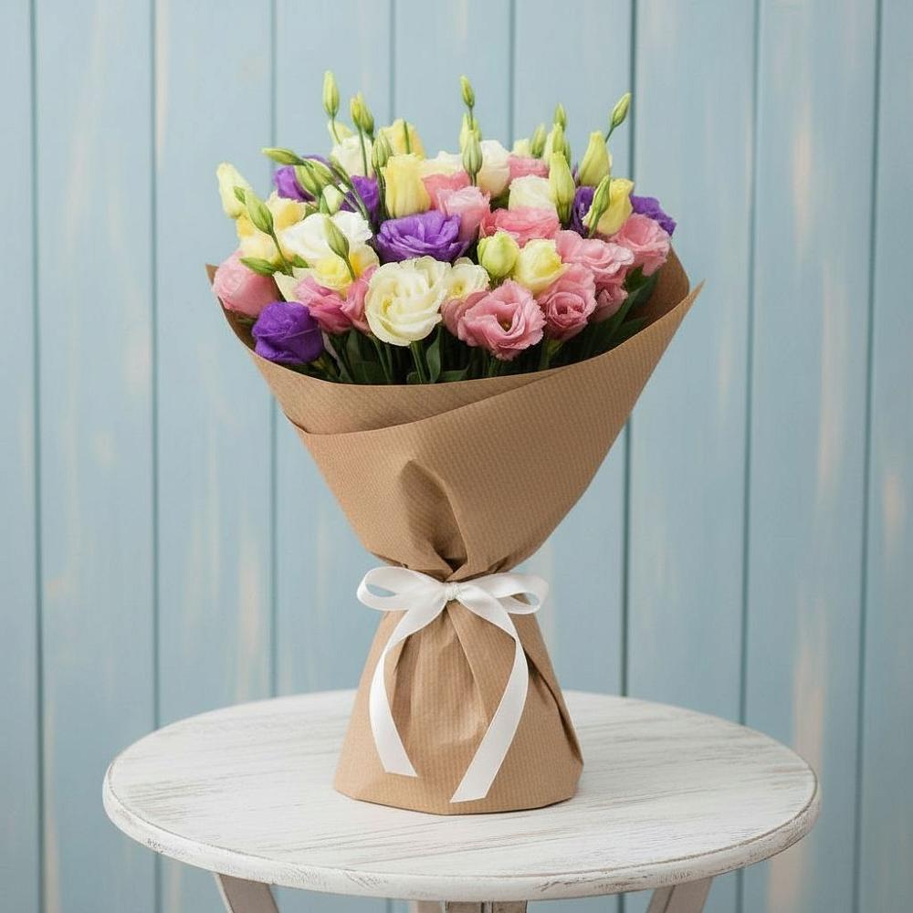 Букет цветов из: Лизиантусы в Кормиловке