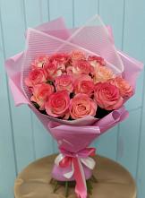 Букет 15 Розовых роз Равель в Кормиловке