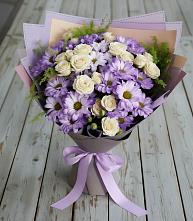 Букет цветов из:  Хризантемы и Розы в Кормиловке