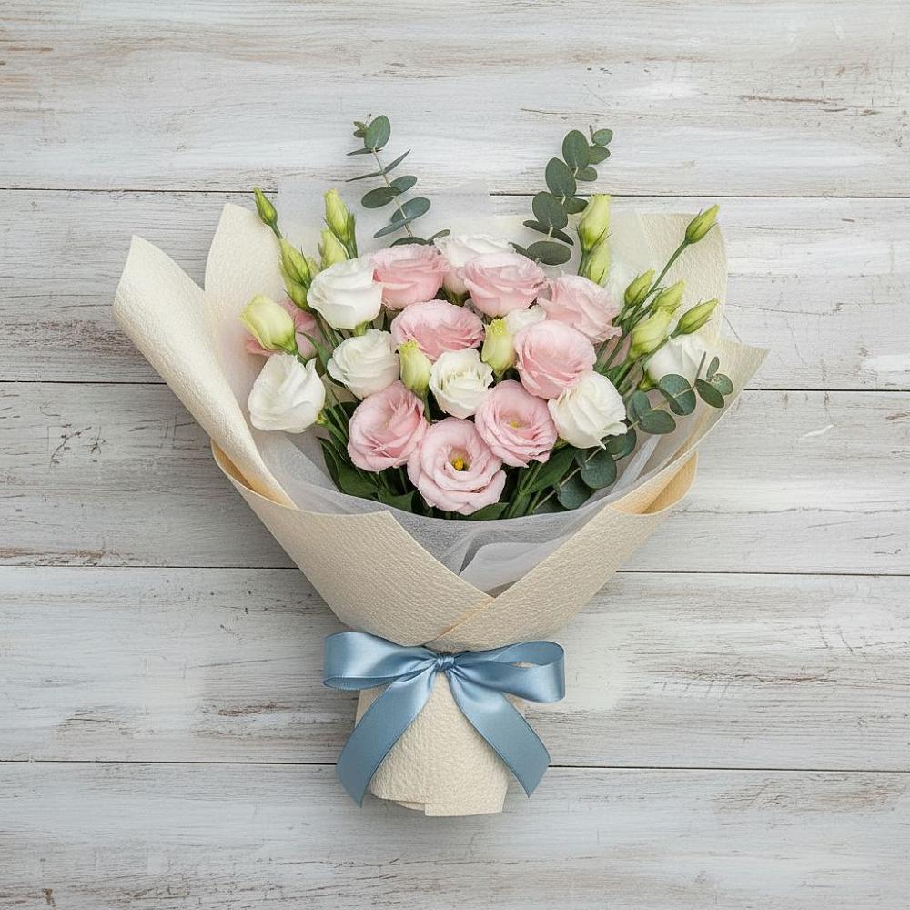 Букет цветов из: Лизиантусы в Кормиловке